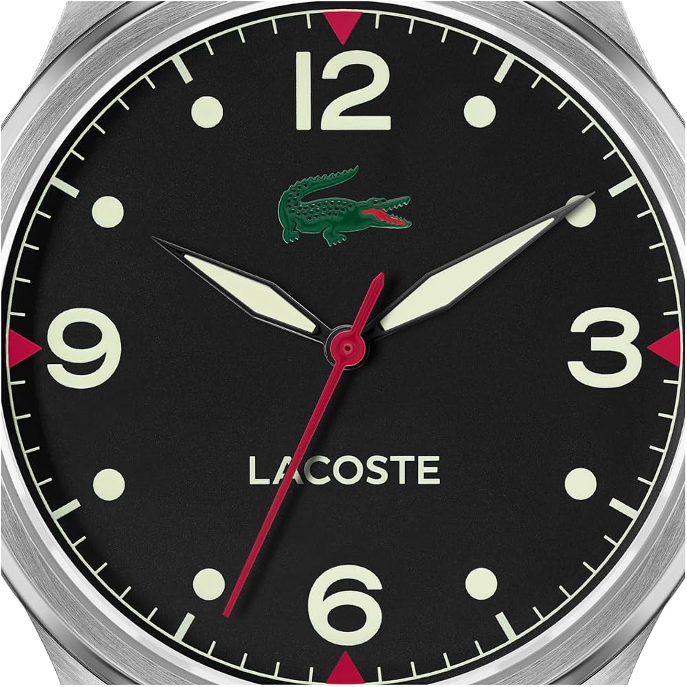 Amazon.com: Lacoste Lisbon Men's 3H Quartz Watch, Leather Strap